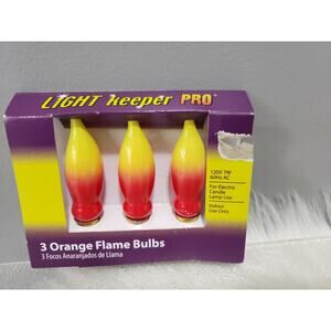 New 3 pack boxes of Light Keeper Pro Orange Flame Replacement light bulbs